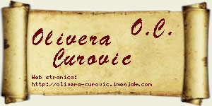 Olivera Čurović vizit kartica
